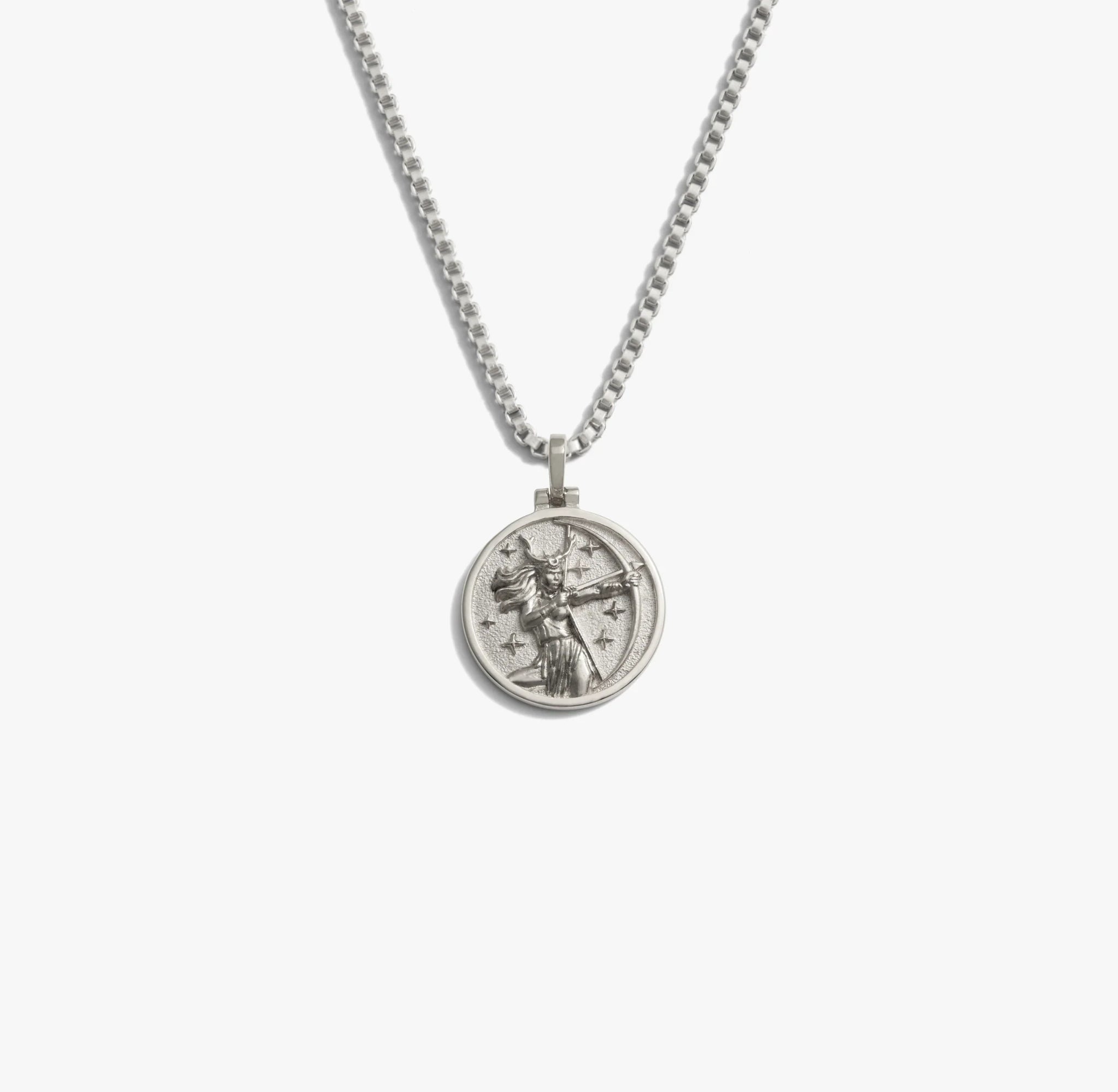 Awe Inspired Necklaces 925 Sterling Silver / Artemis / 16-18 Mini Goddess Coin Necklace
