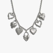 Awe Inspired Necklaces 925 Sterling Silver Radiant Heart Statement Charm Necklace