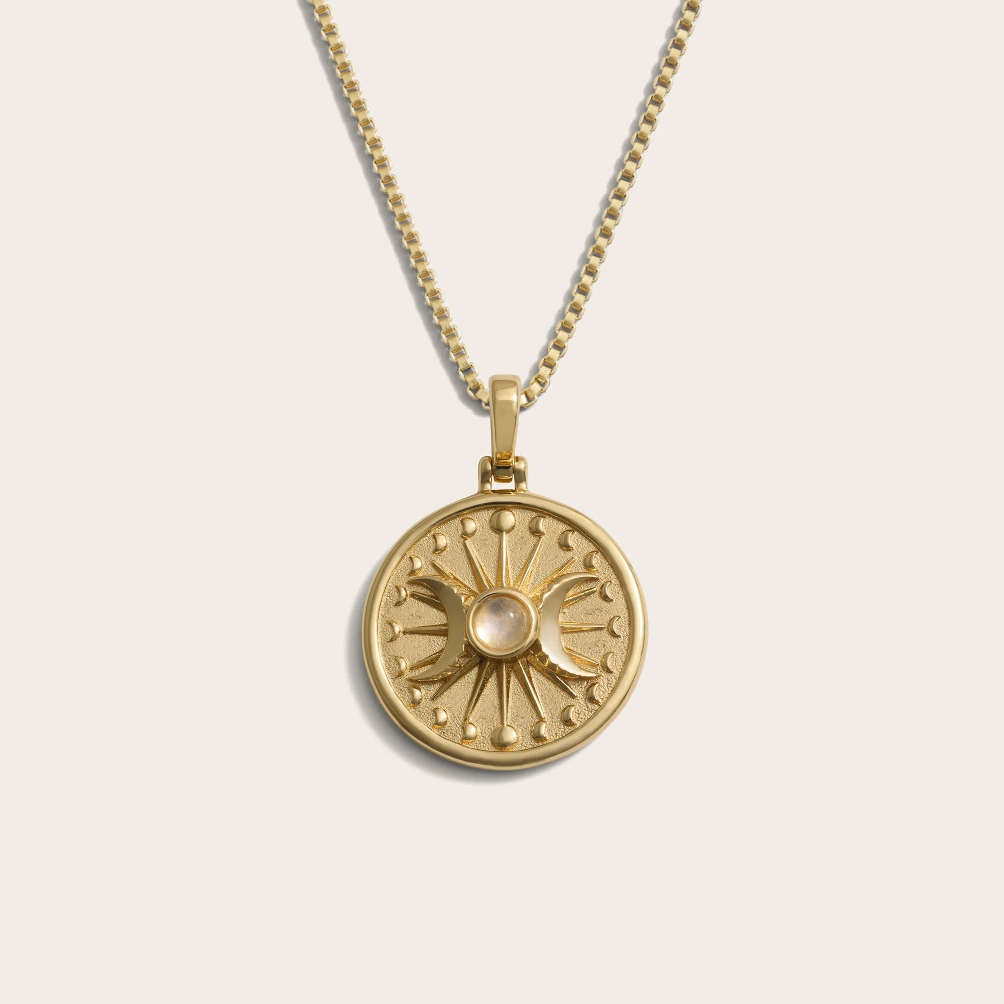 Alanis Triple Moon Necklace | 14K Yellow Gold Vermeil