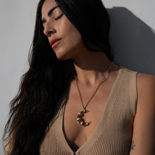 Boho Moon Necklace | 14K Yellow Gold Vermeil
