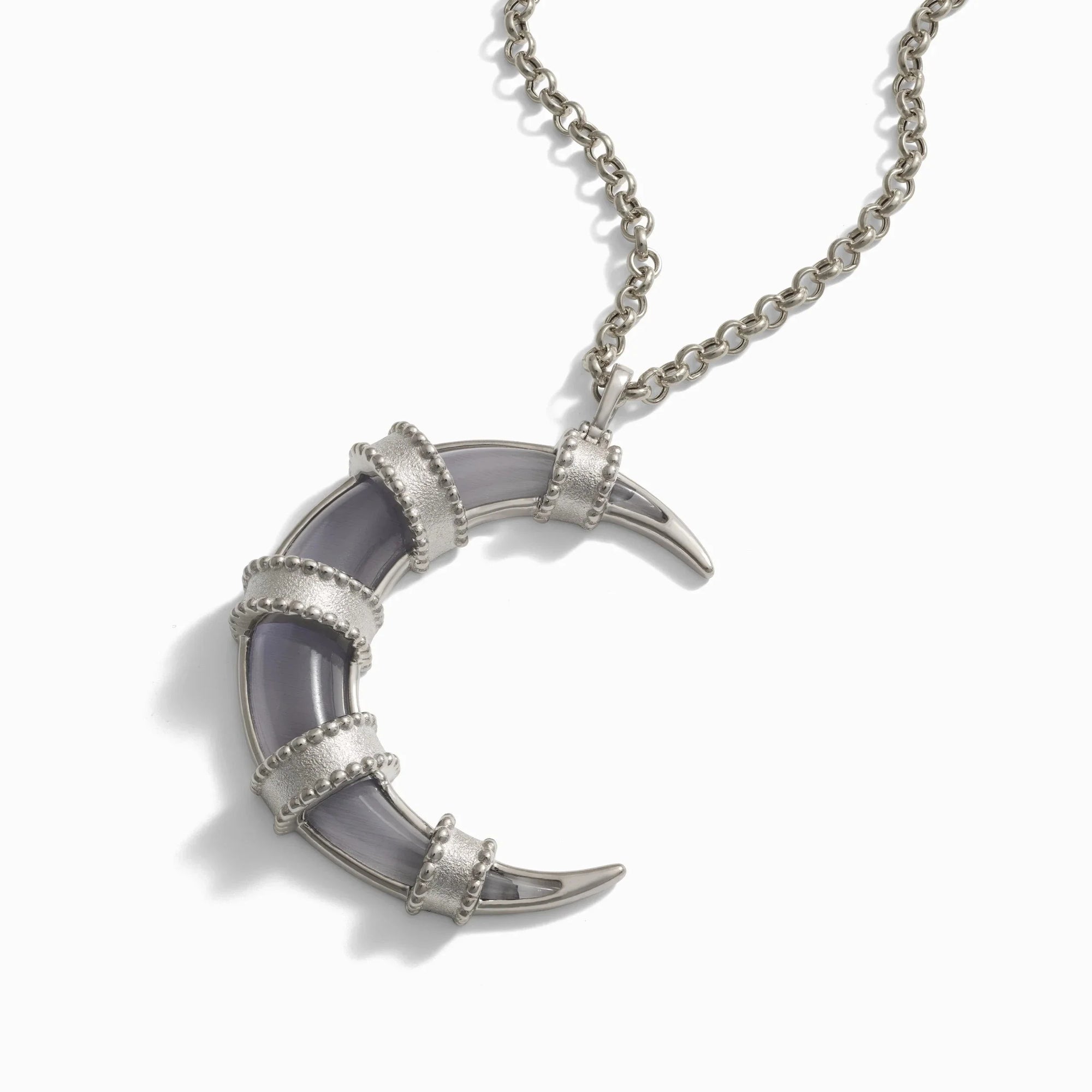 Boho Moon Necklace | Sterling Silver