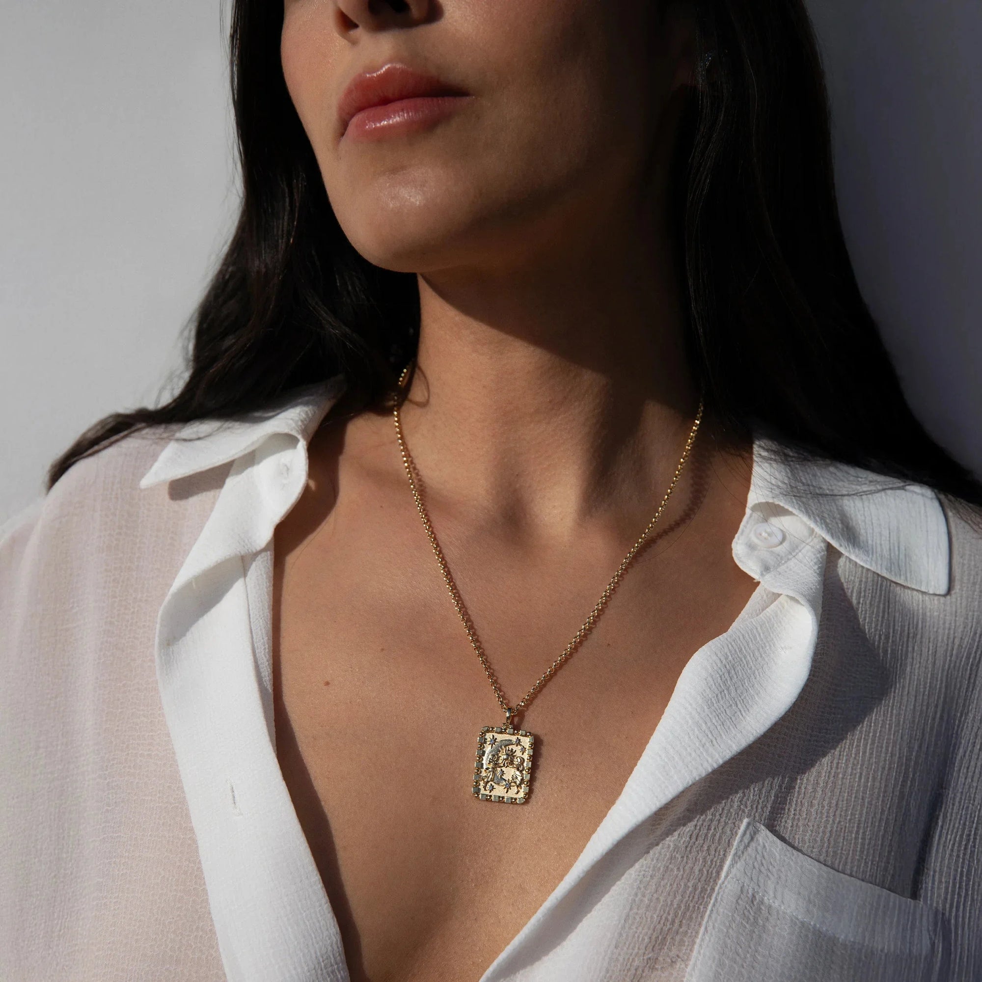 Celestial Duo Necklace | 14K Yellow Gold Vermeil