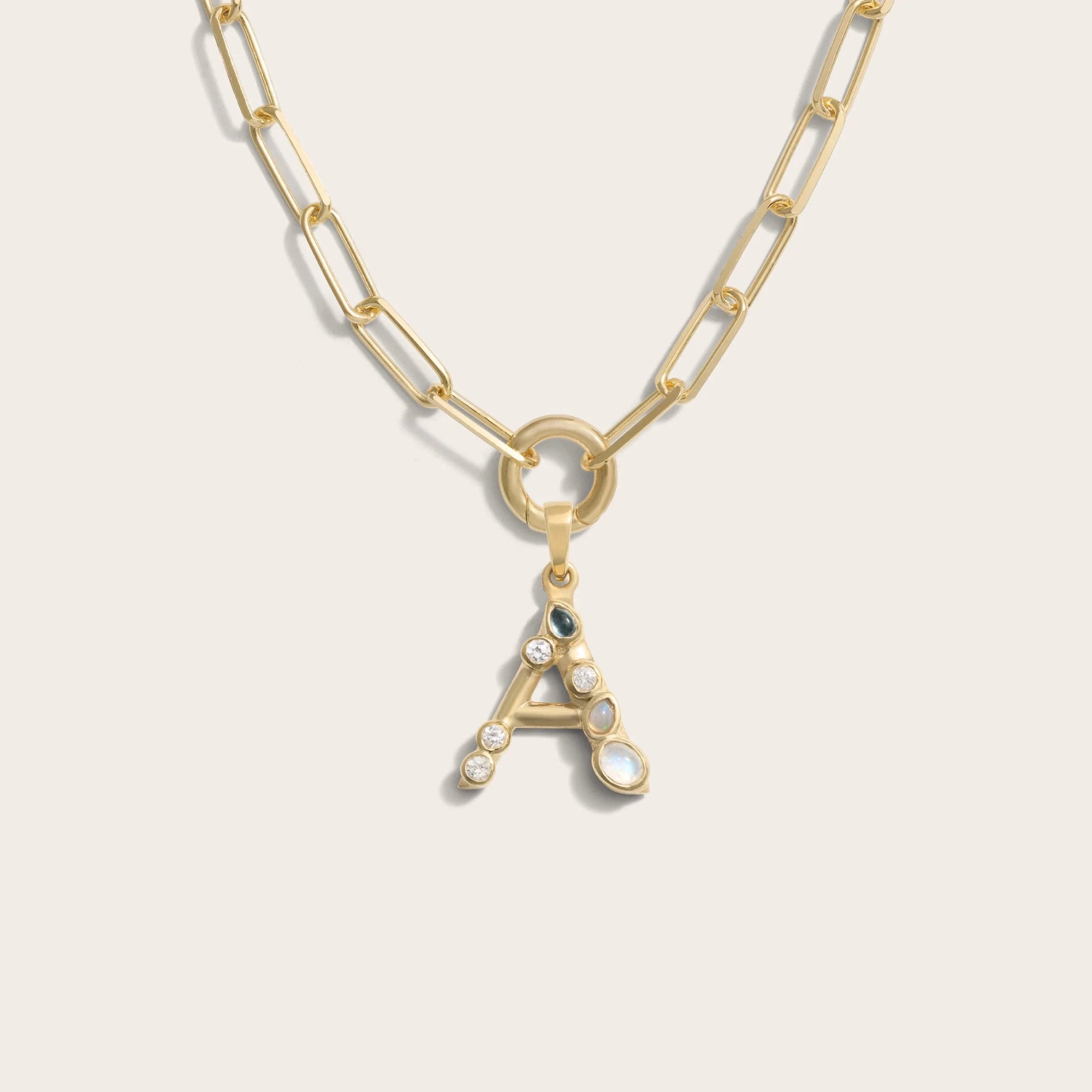 Initial Single Charm Necklace | 14K Yellow Gold Vermeil