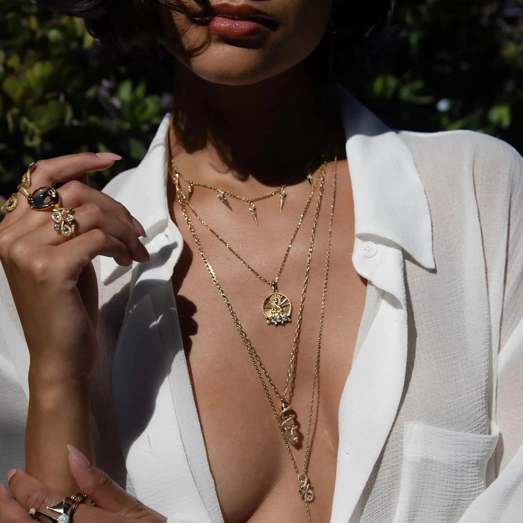 Lady Buddha Necklace | 14K Yellow Gold Vermeil