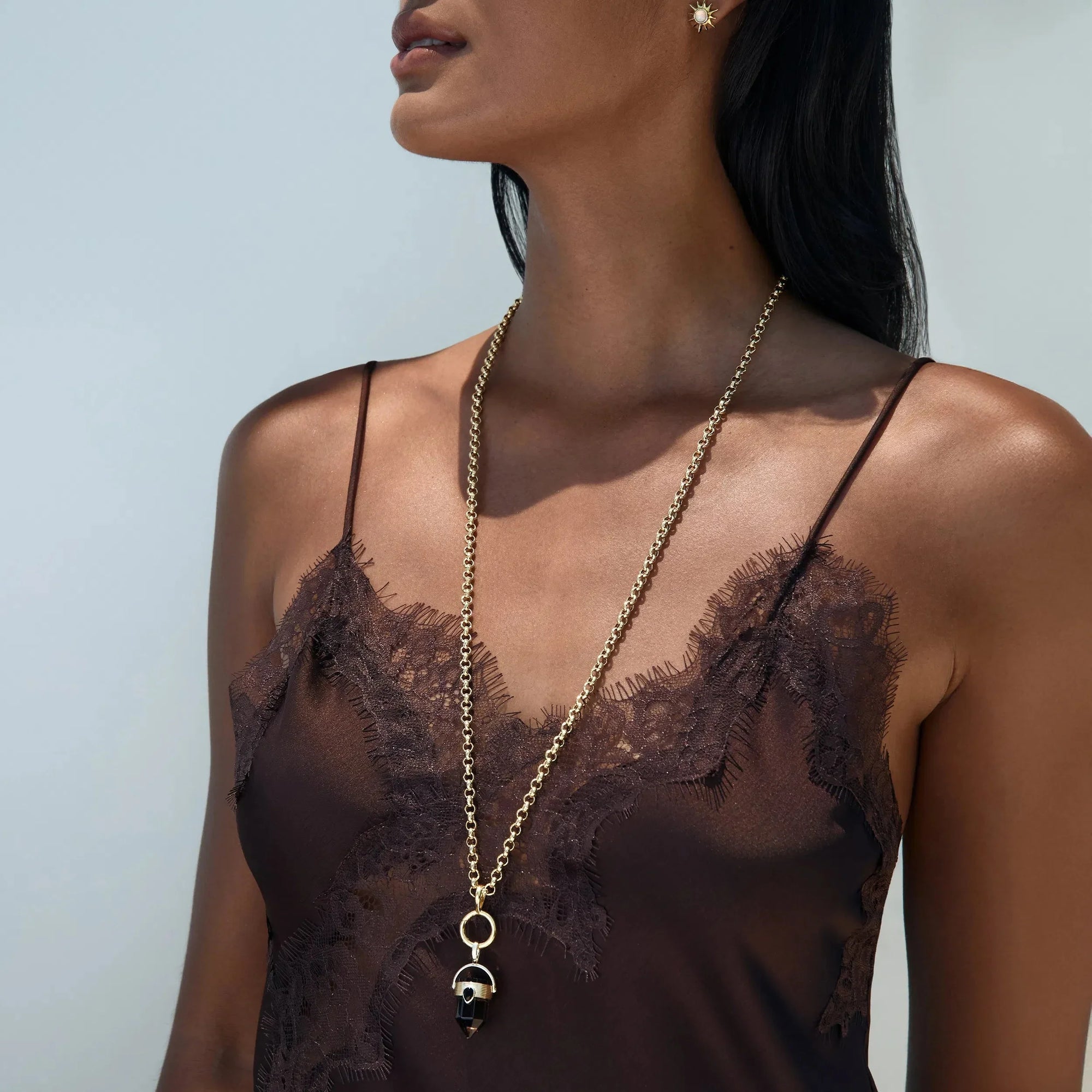 Long Manifestation Crystal Necklace | 14K Yellow Gold Vermeil