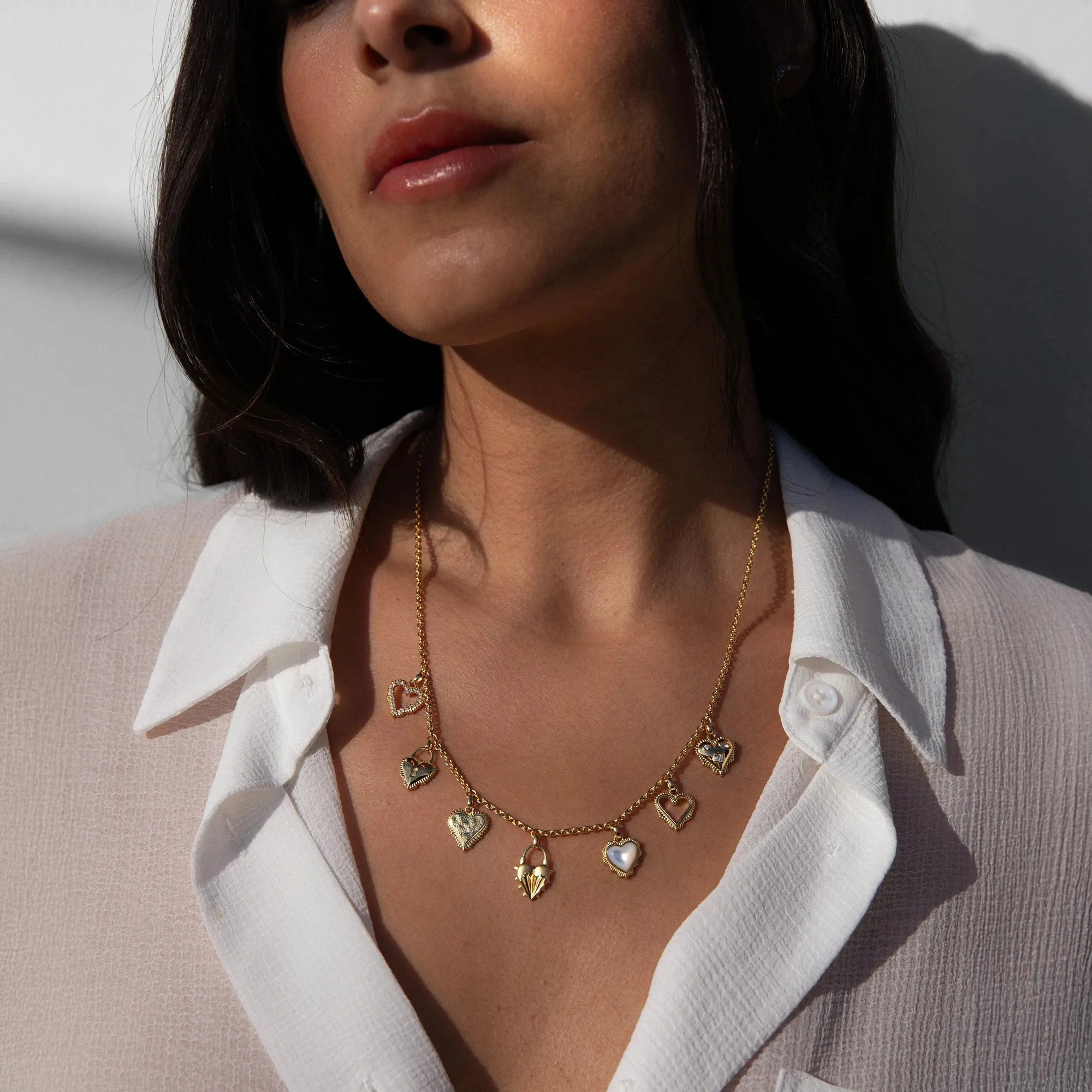 Mini Radiant Heart Charm Necklace | Sterling Silver