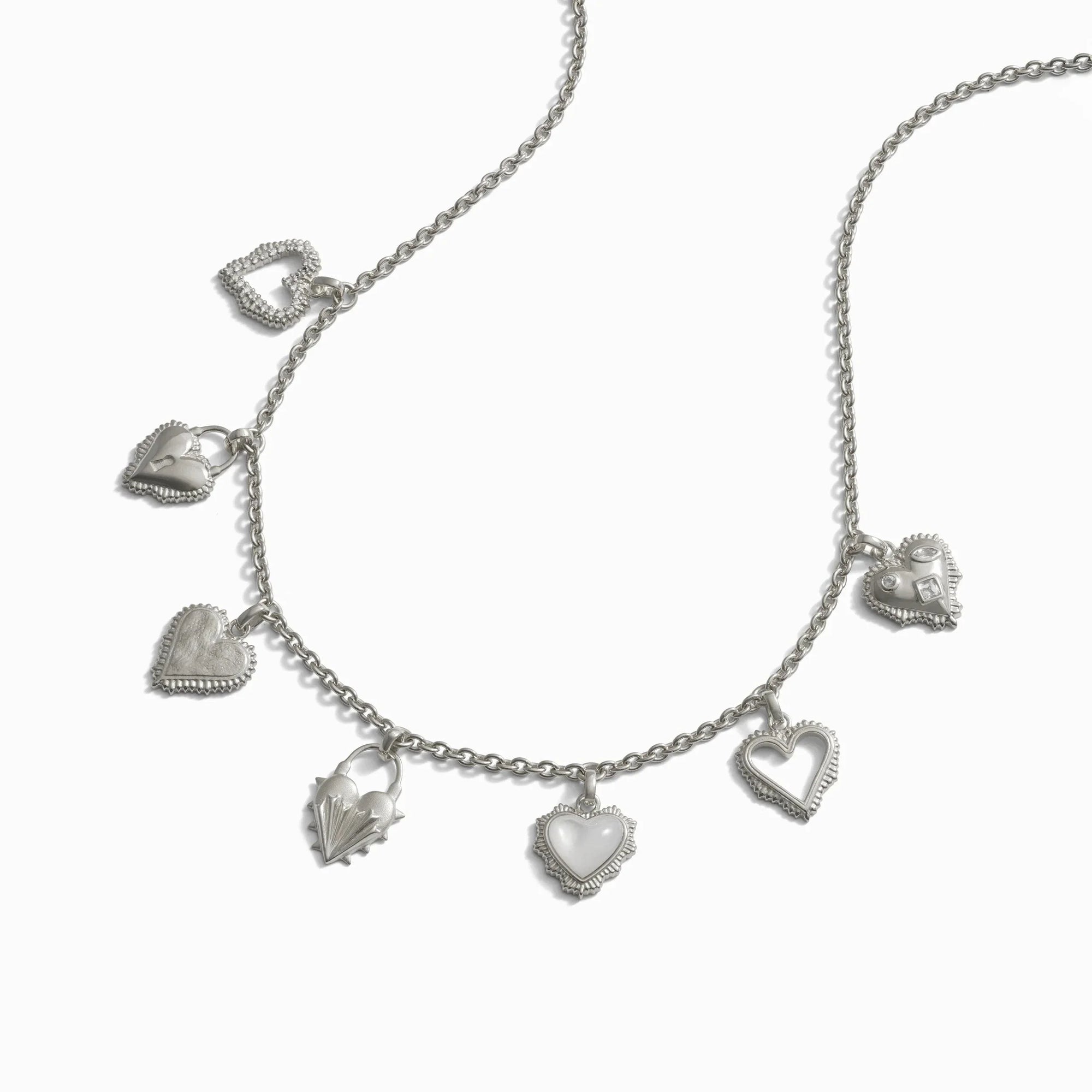 Mini Radiant Heart Charm Necklace | Sterling Silver
