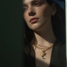 Moonstruck Gemstone Charm Necklace | 14K Yellow Gold Vermeil