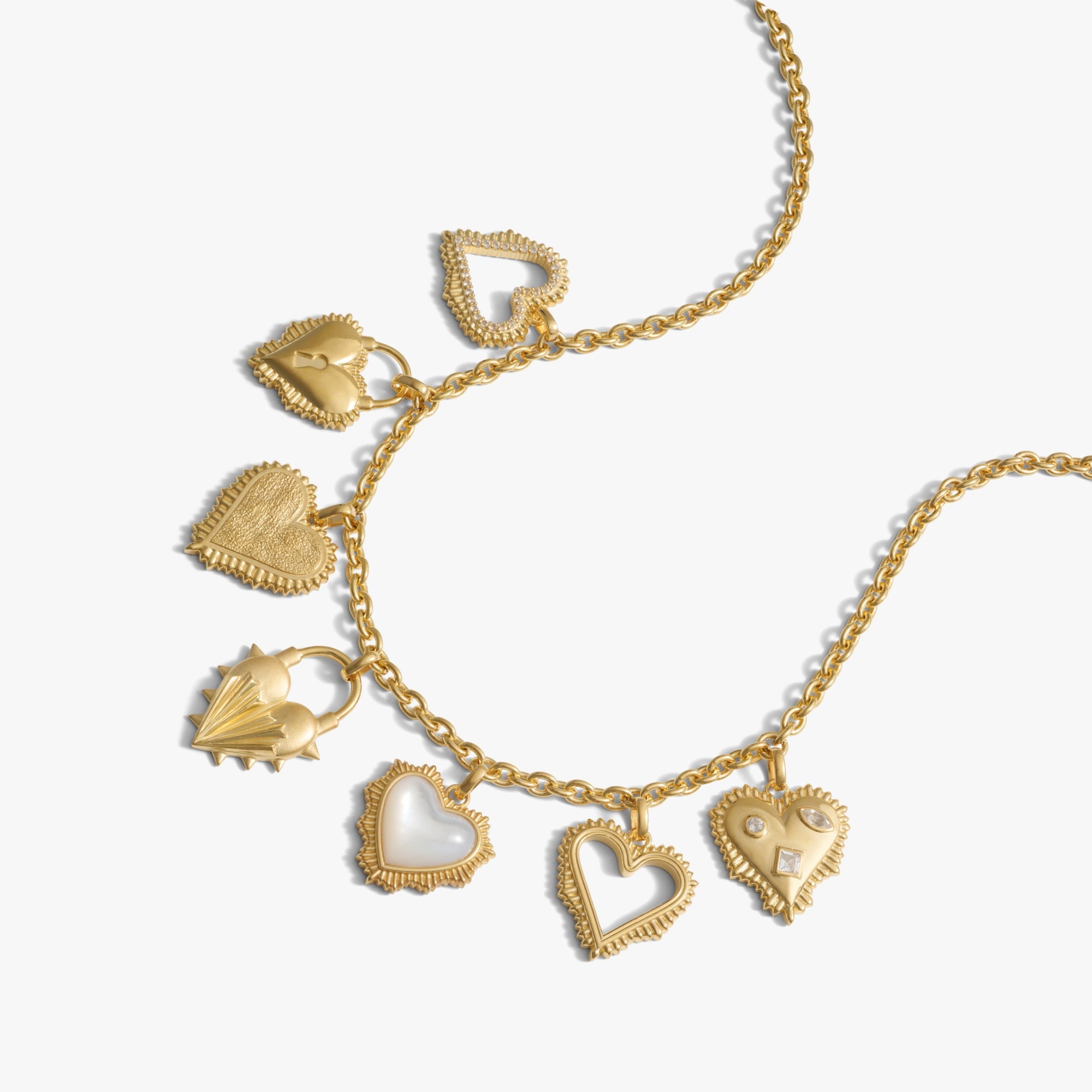 Awe Inspired Necklaces Radiant Heart Statement Charm Necklace