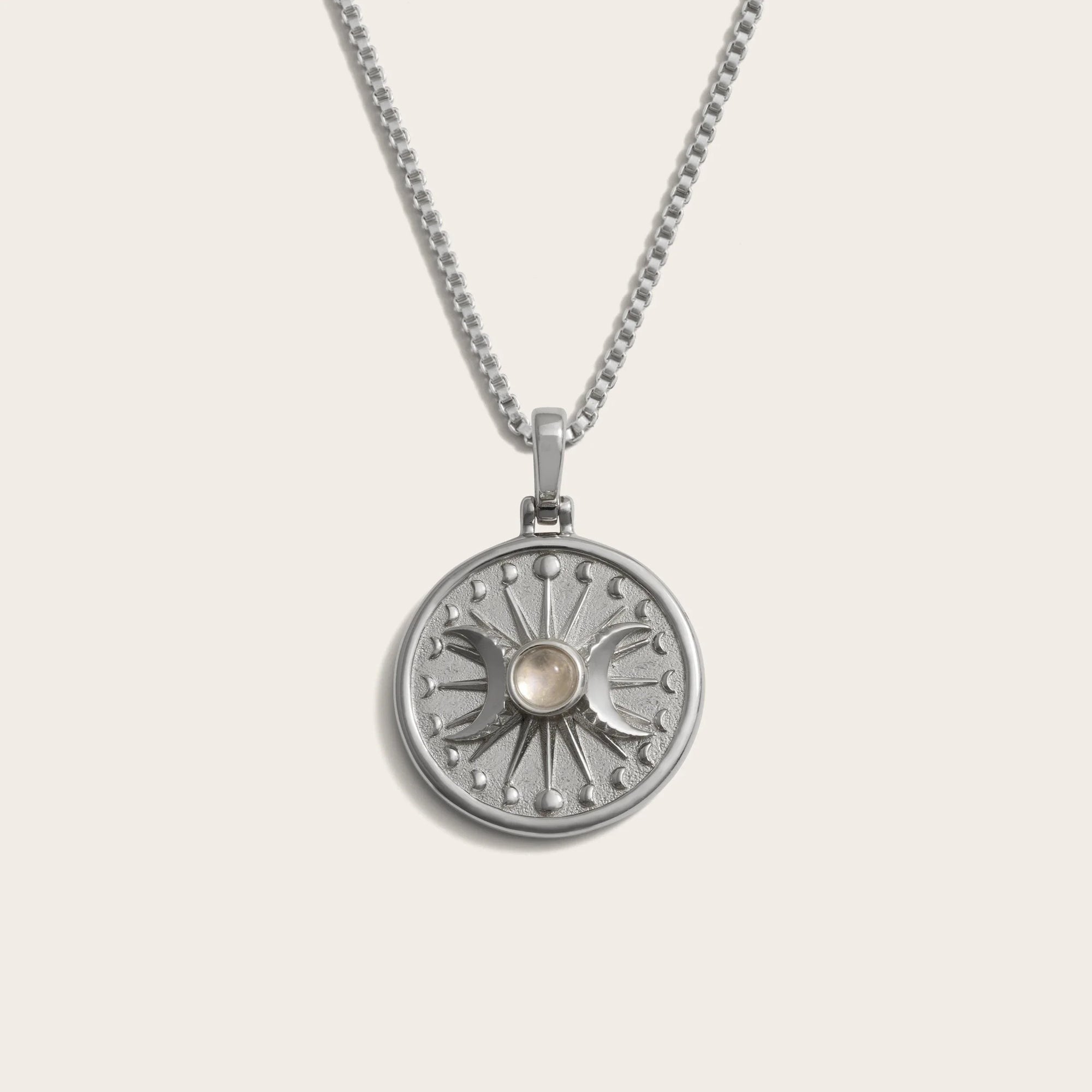 Alanis Triple Moon Necklace | Sterling Silver