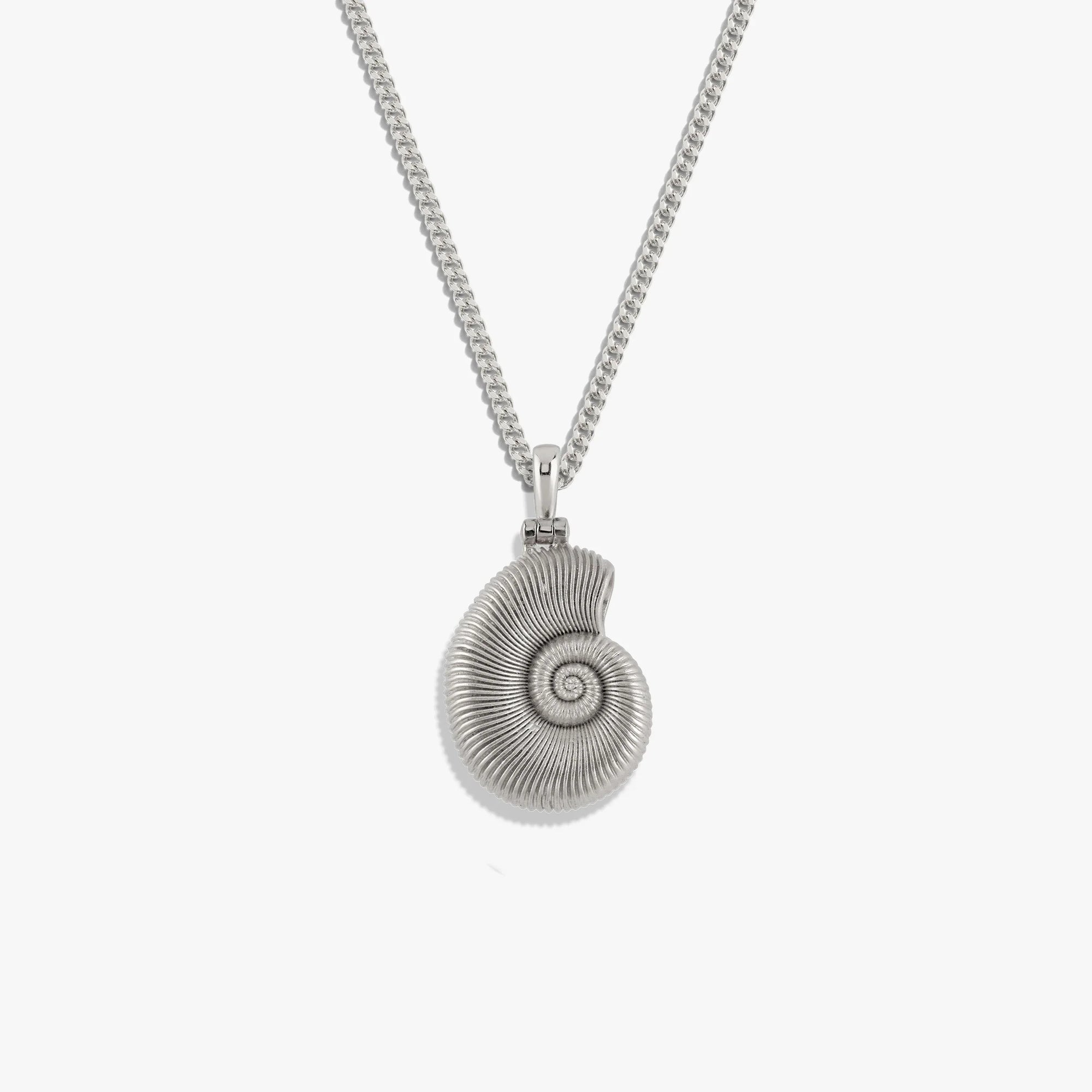 Awe Inspired Necklaces Sterling Silver / 16-18" Deep Sea Ammonite Shell Necklace