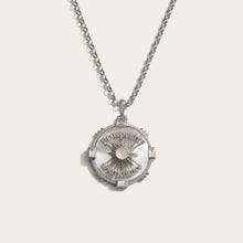 Prosperity Affirmation Coin Necklace | Sterling Silver