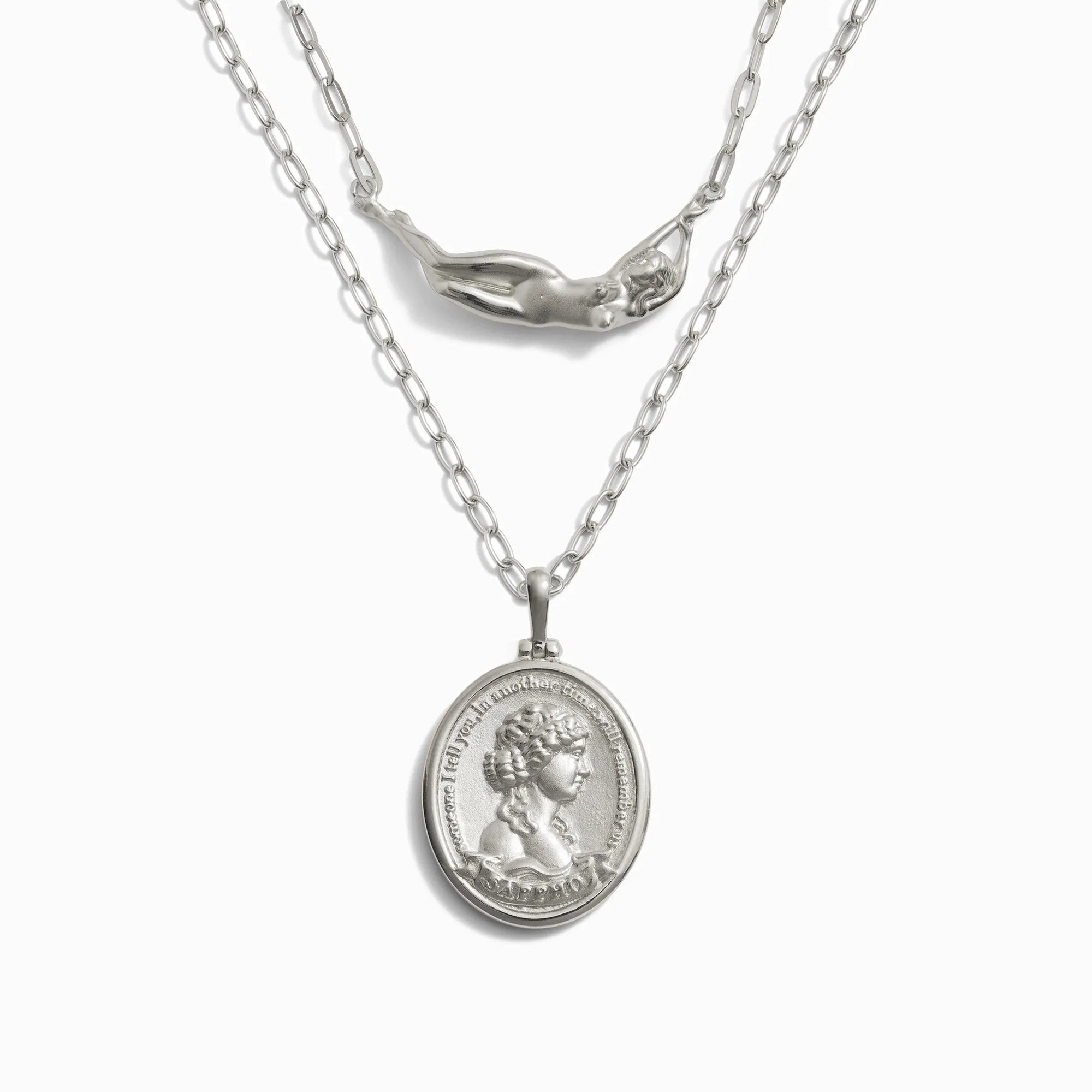 Awe Inspired Necklaces Sterling Silver Divine Sappho Necklace Set