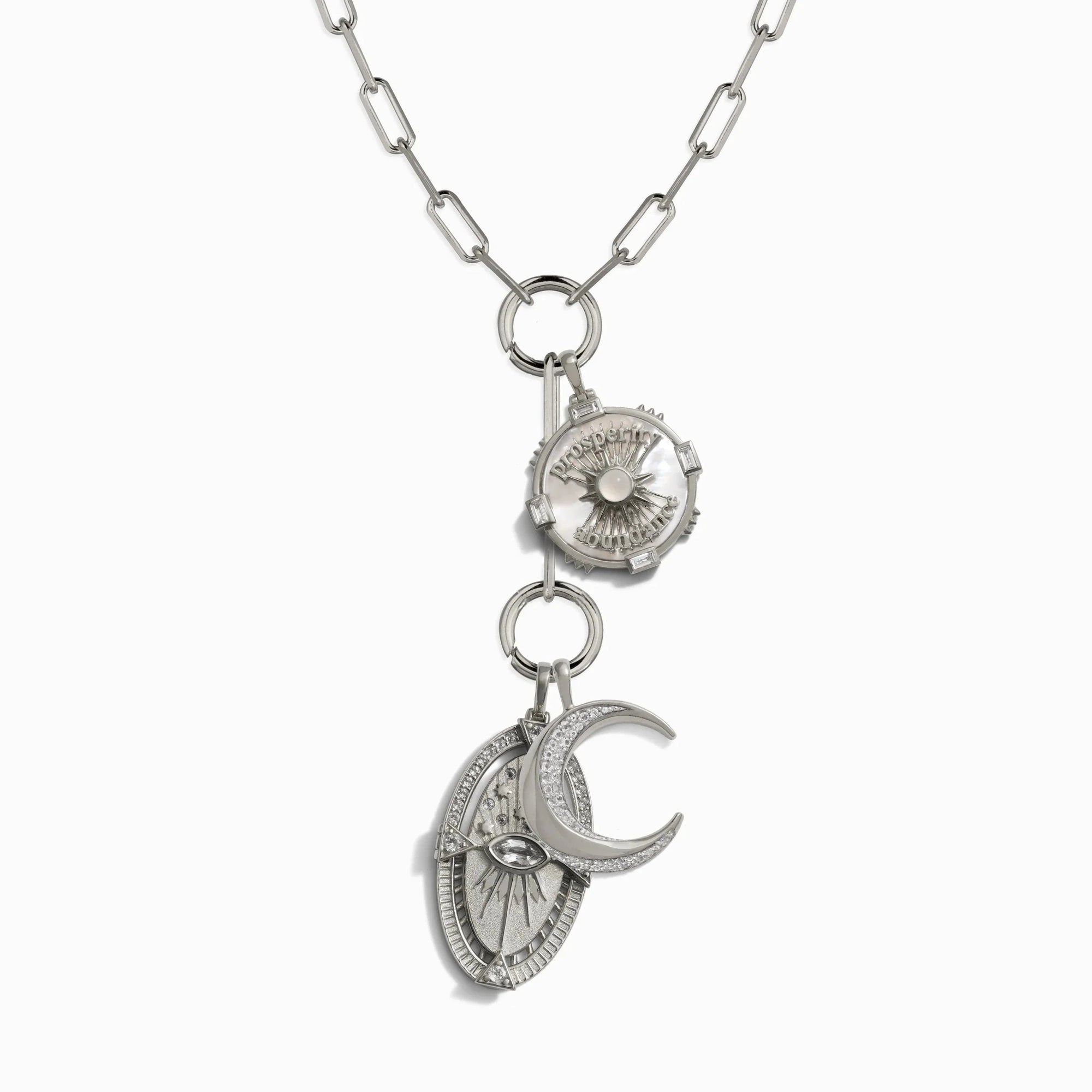 Dream Locket Charm Lariat | Sterling Silver