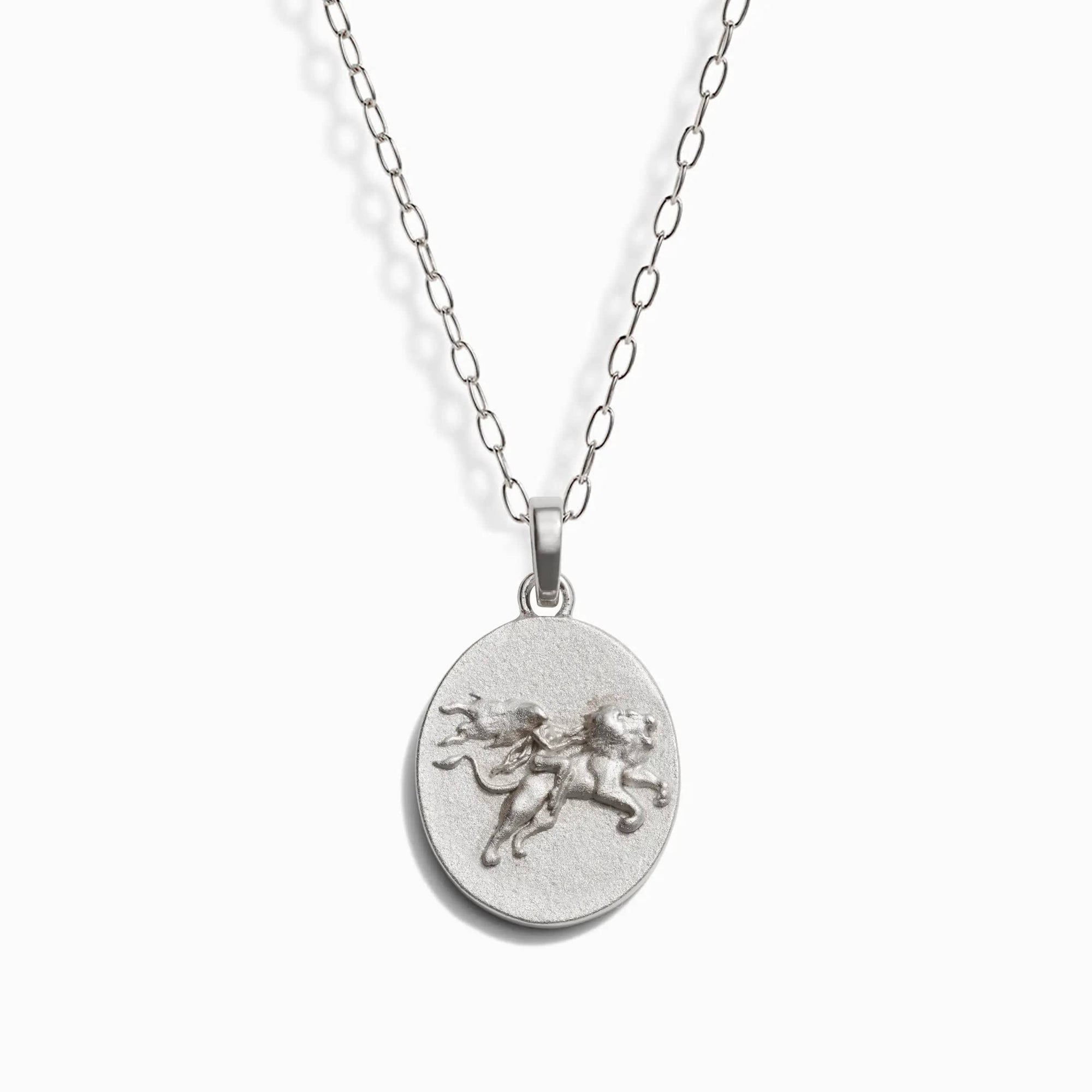 Awe Inspired Necklaces Sterling Silver / Leo / 16" - 18" Zodiac Goddess Pendant + Mini Paperclip Chain