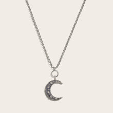 Long Mystic Moon Charm Necklace | Sterling Silver
