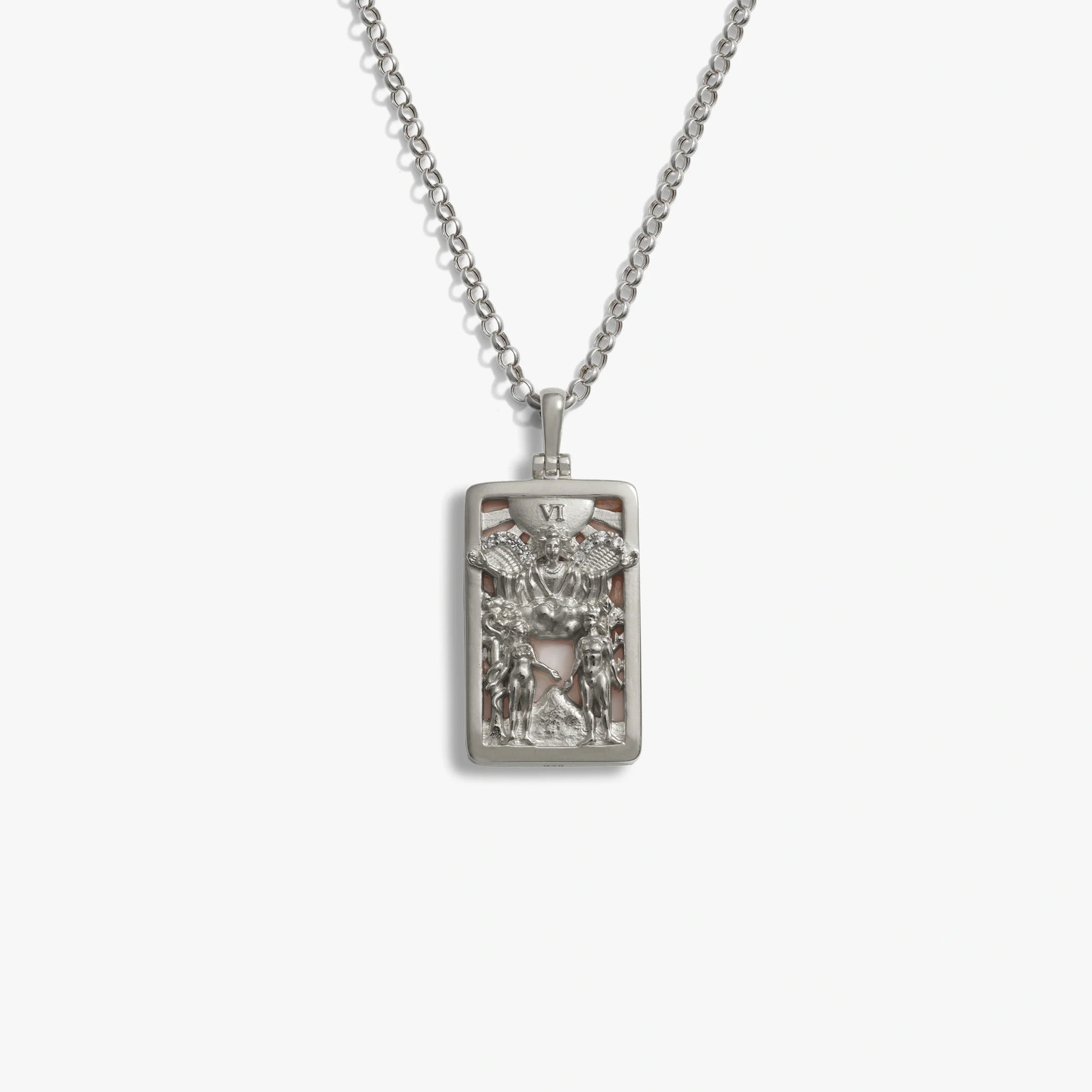 Awe Inspired Necklaces Sterling Silver / Lovers / 16-18" Rolo Tarot Necklace