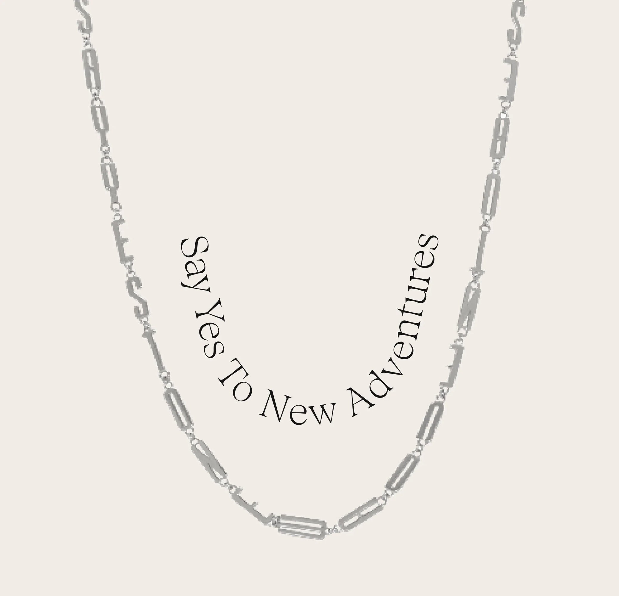 Awe Inspired Necklaces Sterling Silver / Say Yes to New Adventures Affirmation Necklace
