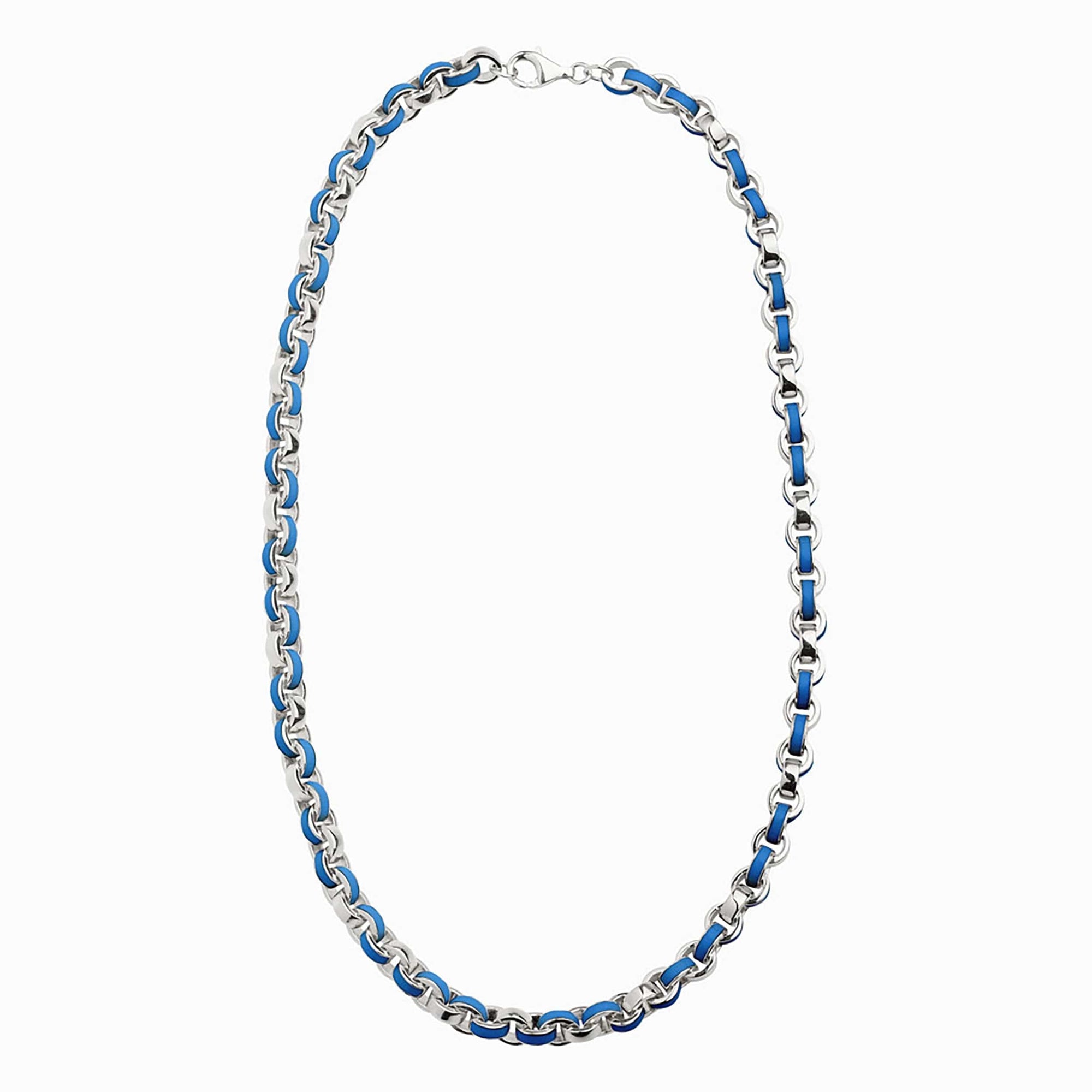 Awe Inspired Necklaces Sterling Silver / Turquoise Chunky Colored Enamel Necklace