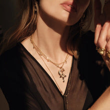 Third Eye Cross Necklace | 14K Yellow Gold Vermeil