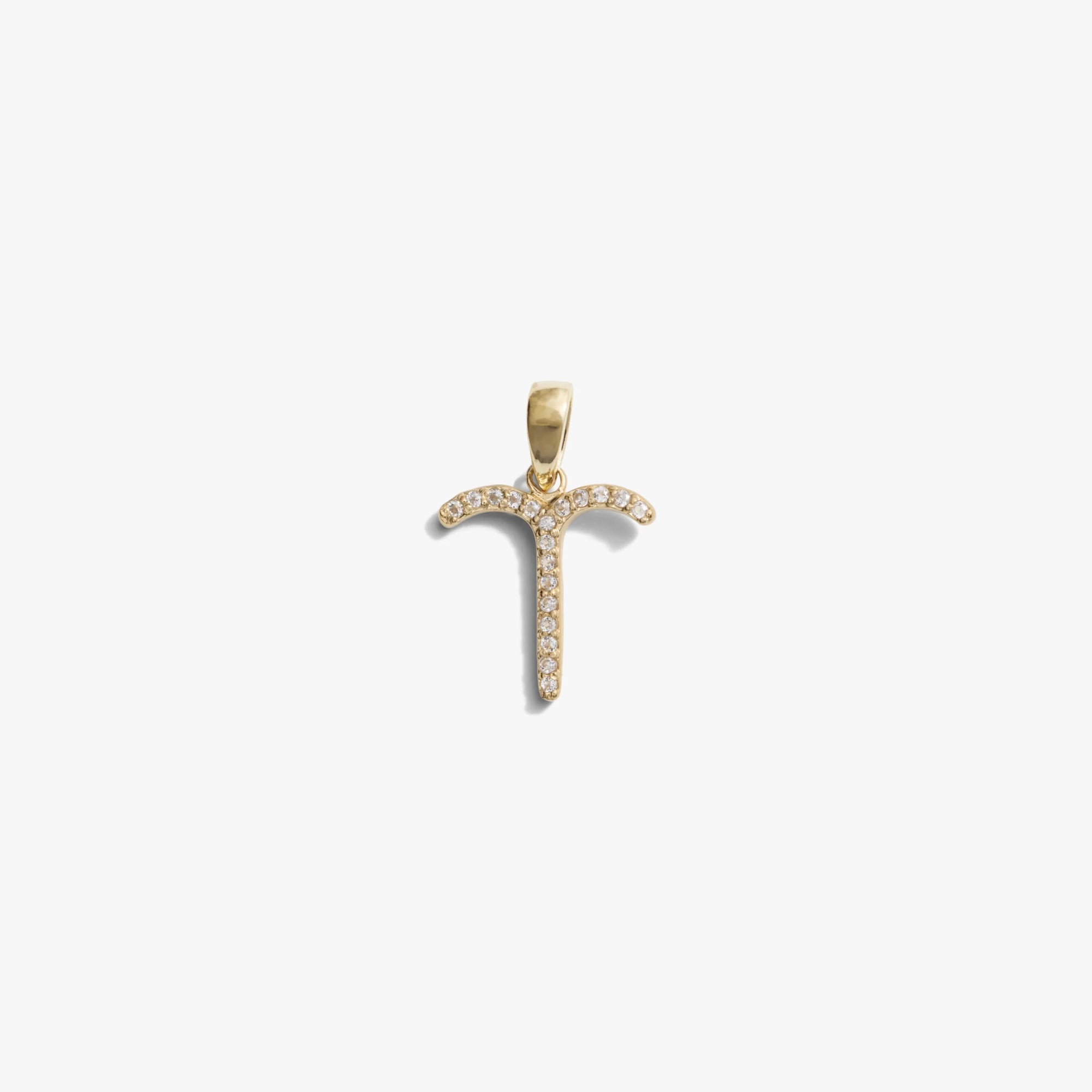 Awe Inspired Pendants 14K Yellow Gold Vermeil / Aries / Mini Zodiac Gemstone Amulet