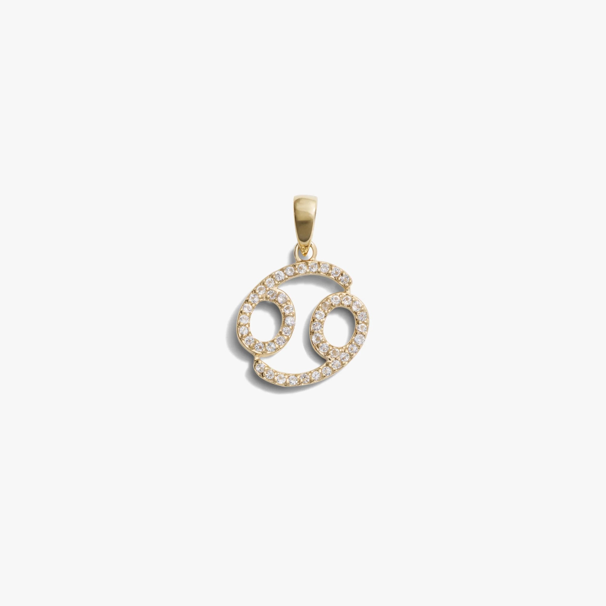 Awe Inspired Pendants 14K Yellow Gold Vermeil / Cancer / Mini Zodiac Gemstone Amulet