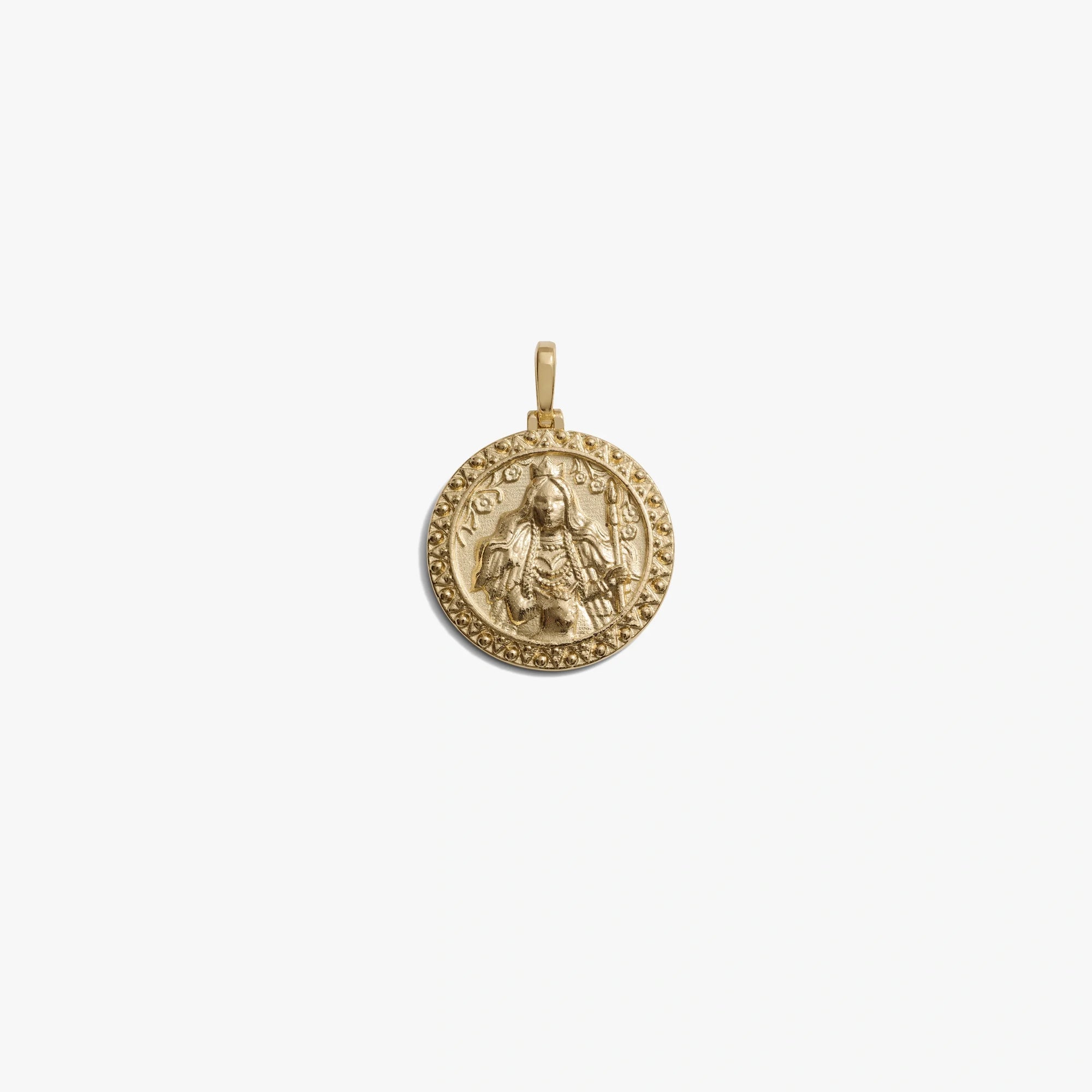 Awe Inspired Pendants 14K Yellow Gold Vermeil / Freya Goddess Coin Pendant