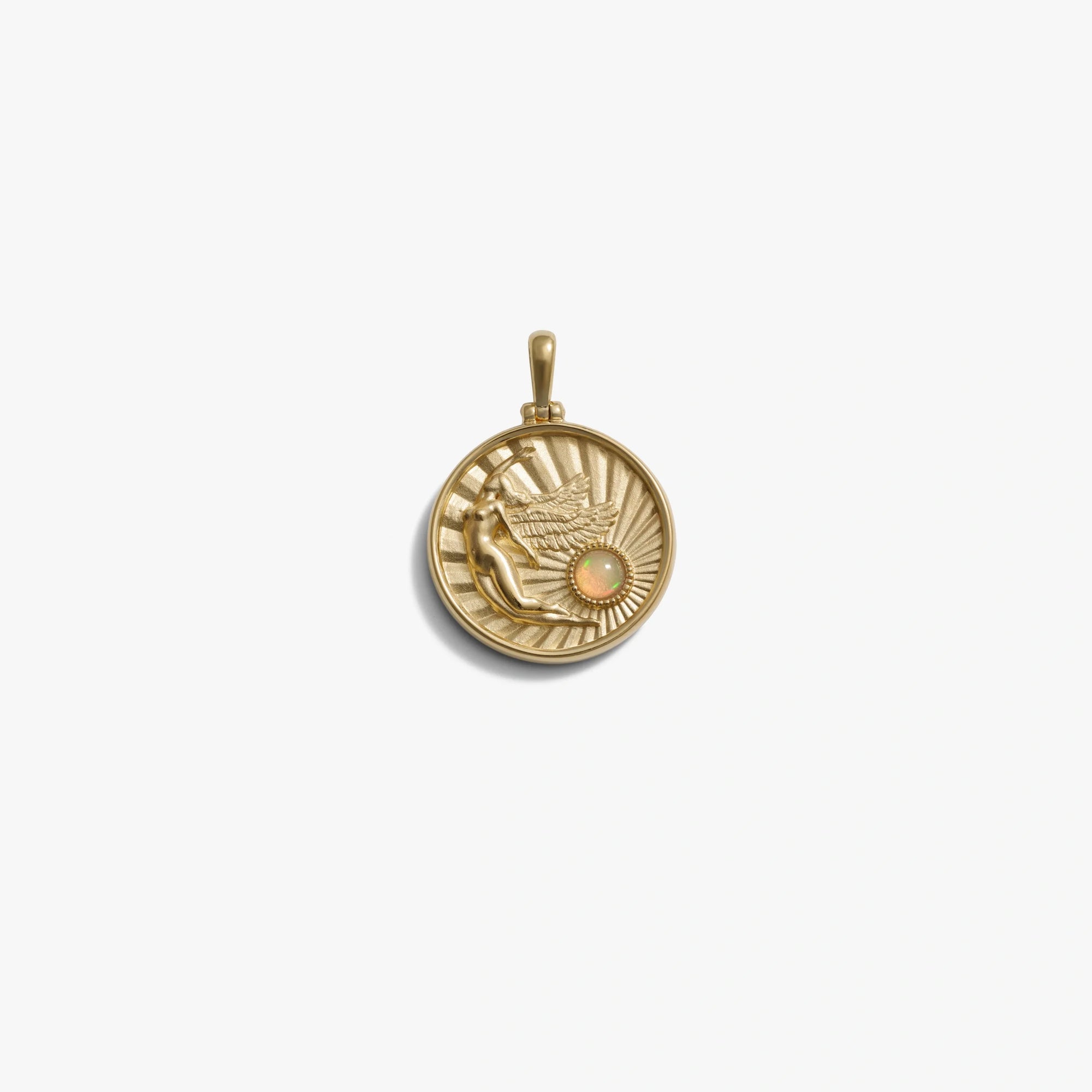 Awe Inspired Pendants 14K Yellow Gold Vermeil / Hedone Goddess Coin Pendant