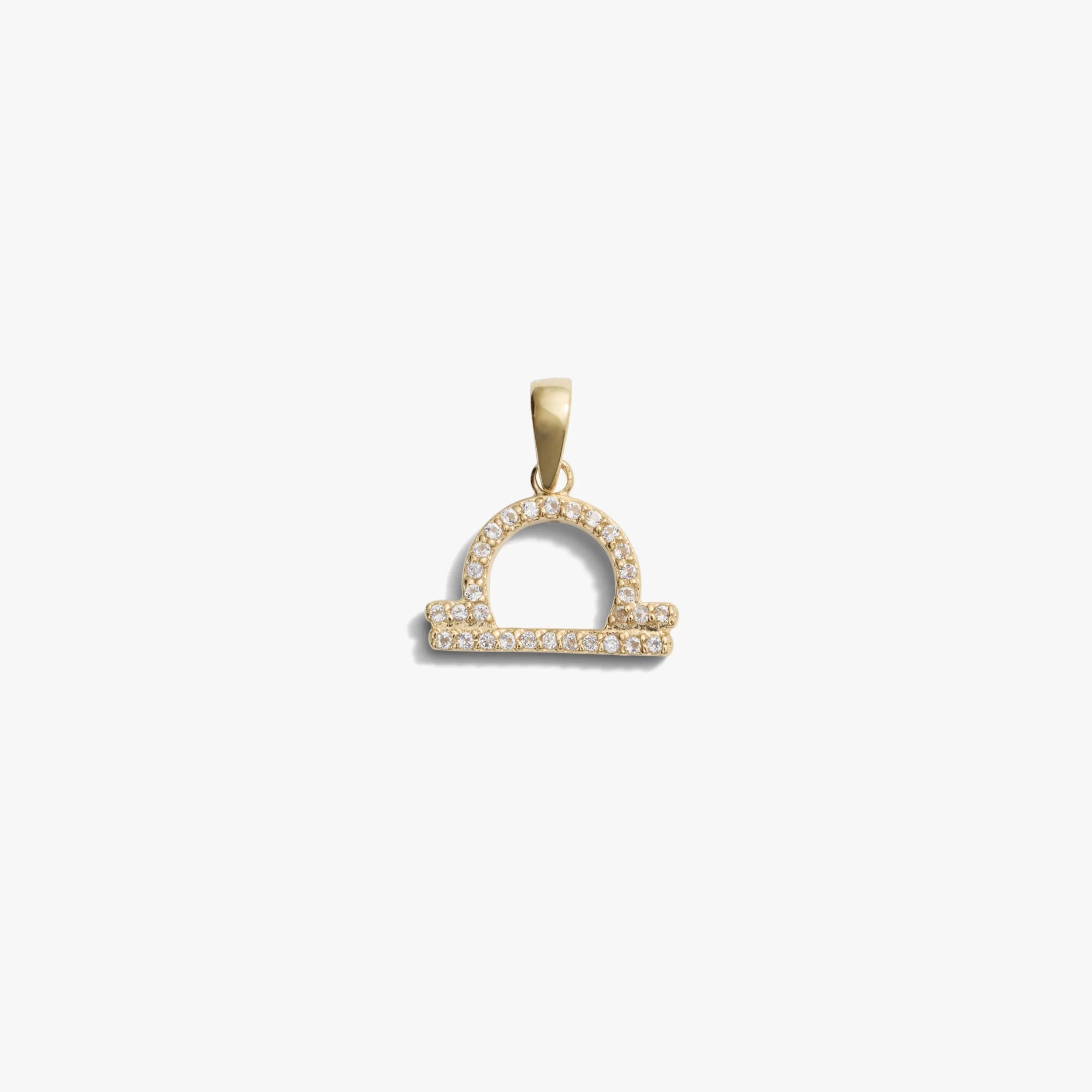 Awe Inspired Pendants 14K Yellow Gold Vermeil / Libra / Mini Zodiac Gemstone Amulet