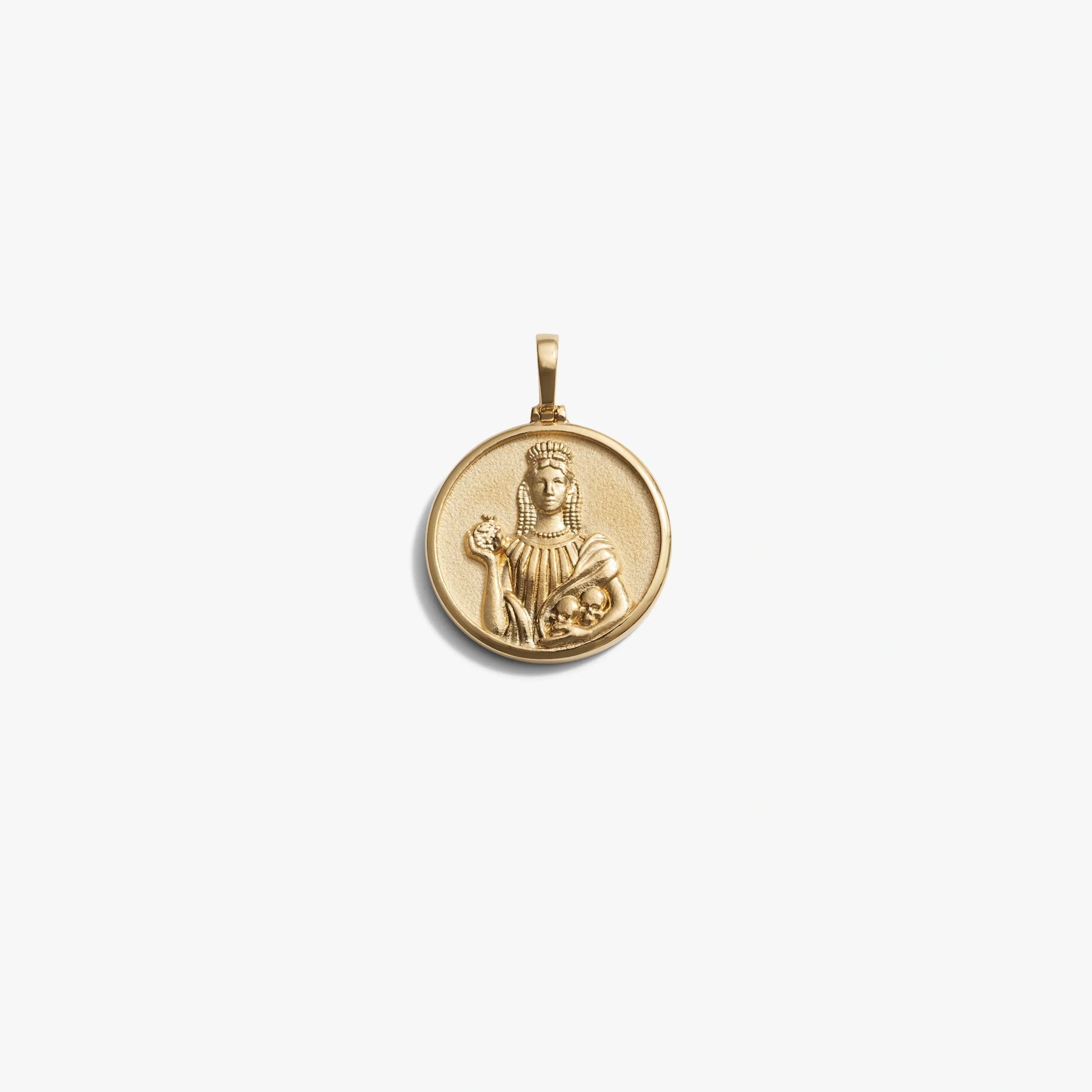 Awe Inspired Pendants 14K Yellow Gold Vermeil / Persephone Goddess Coin Pendant