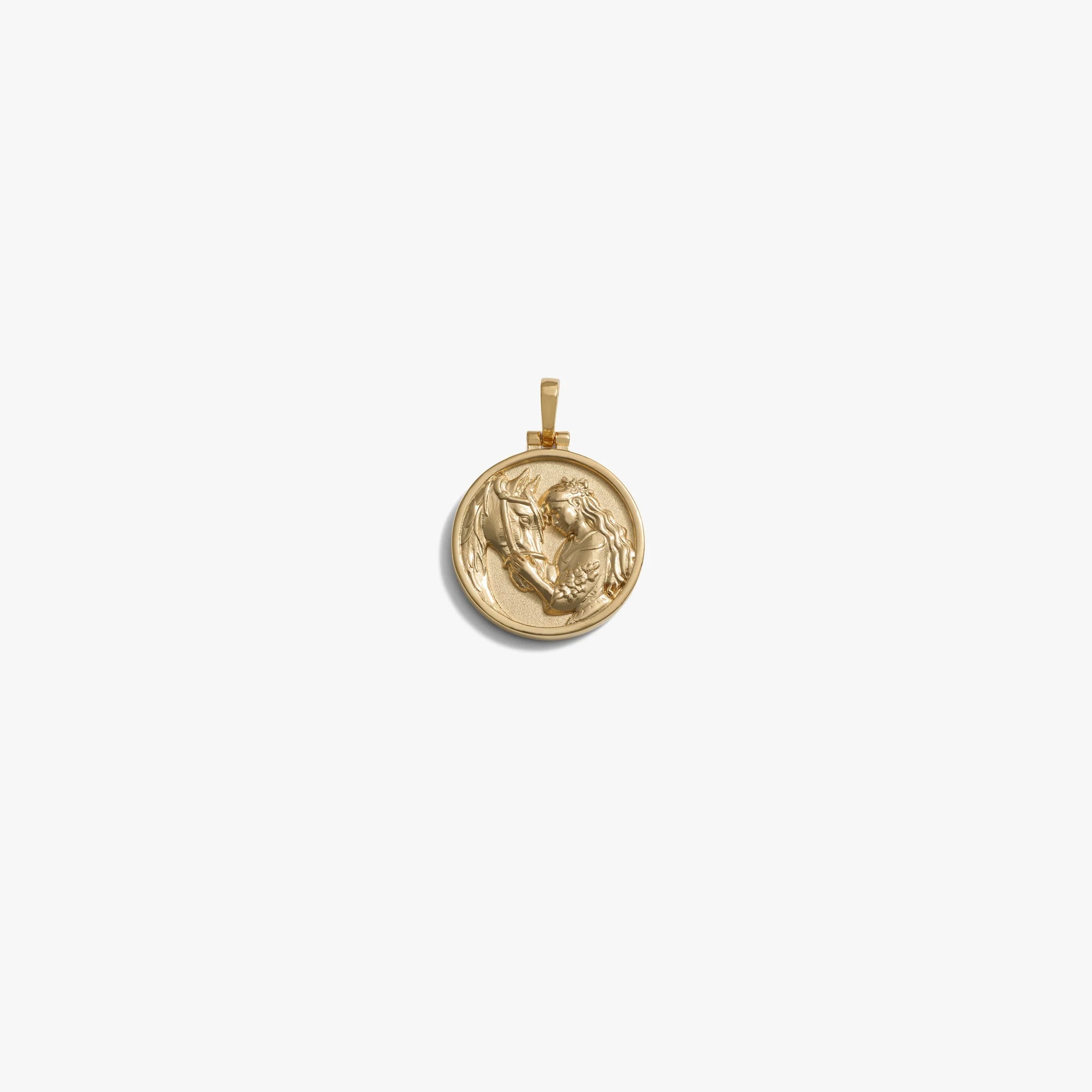 Awe Inspired Pendants 14K Yellow Gold Vermeil / Rhiannon Mini Goddess Coin Pendant