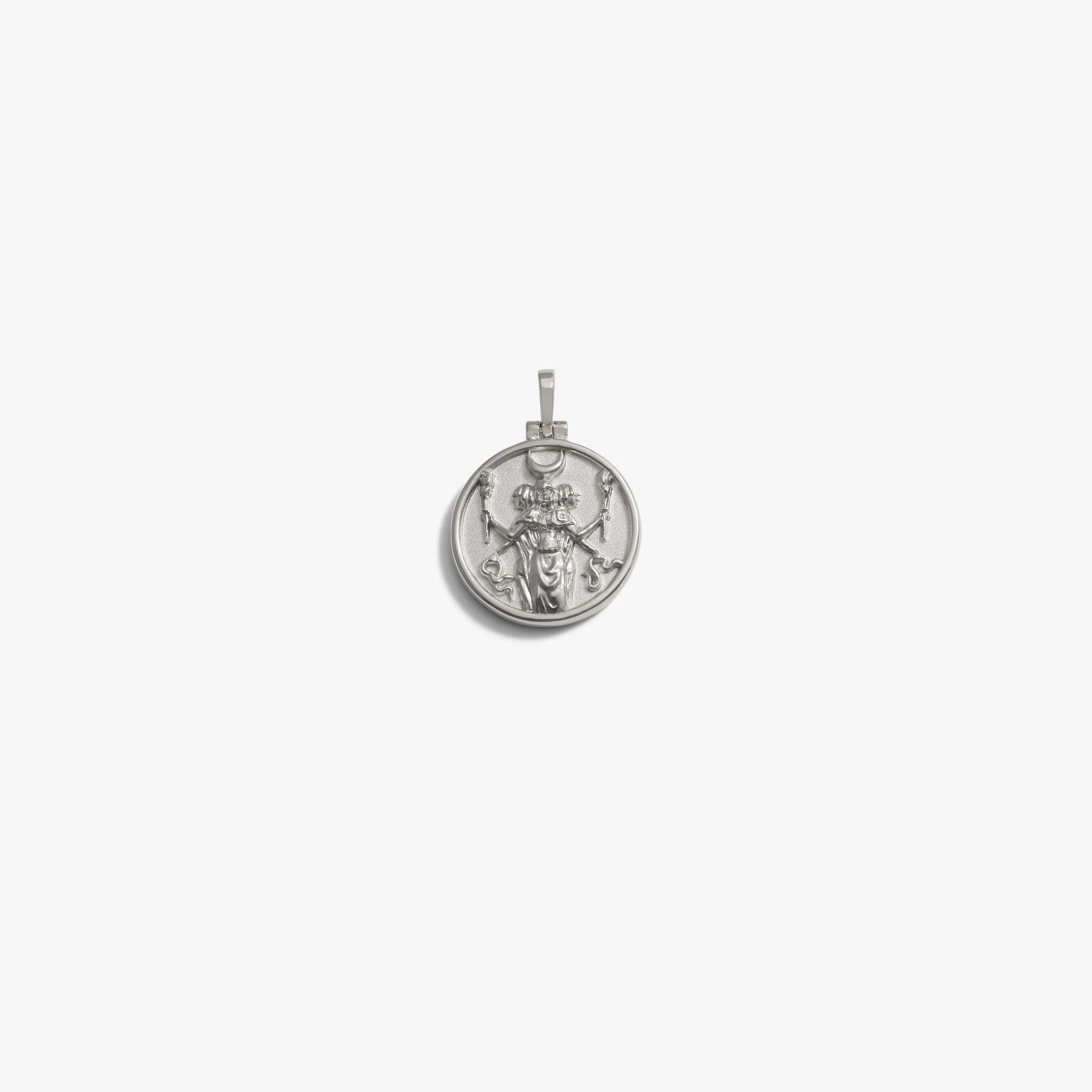 Awe Inspired Pendants 925 Sterling Silver / Hecate Mini Goddess Coin Pendant
