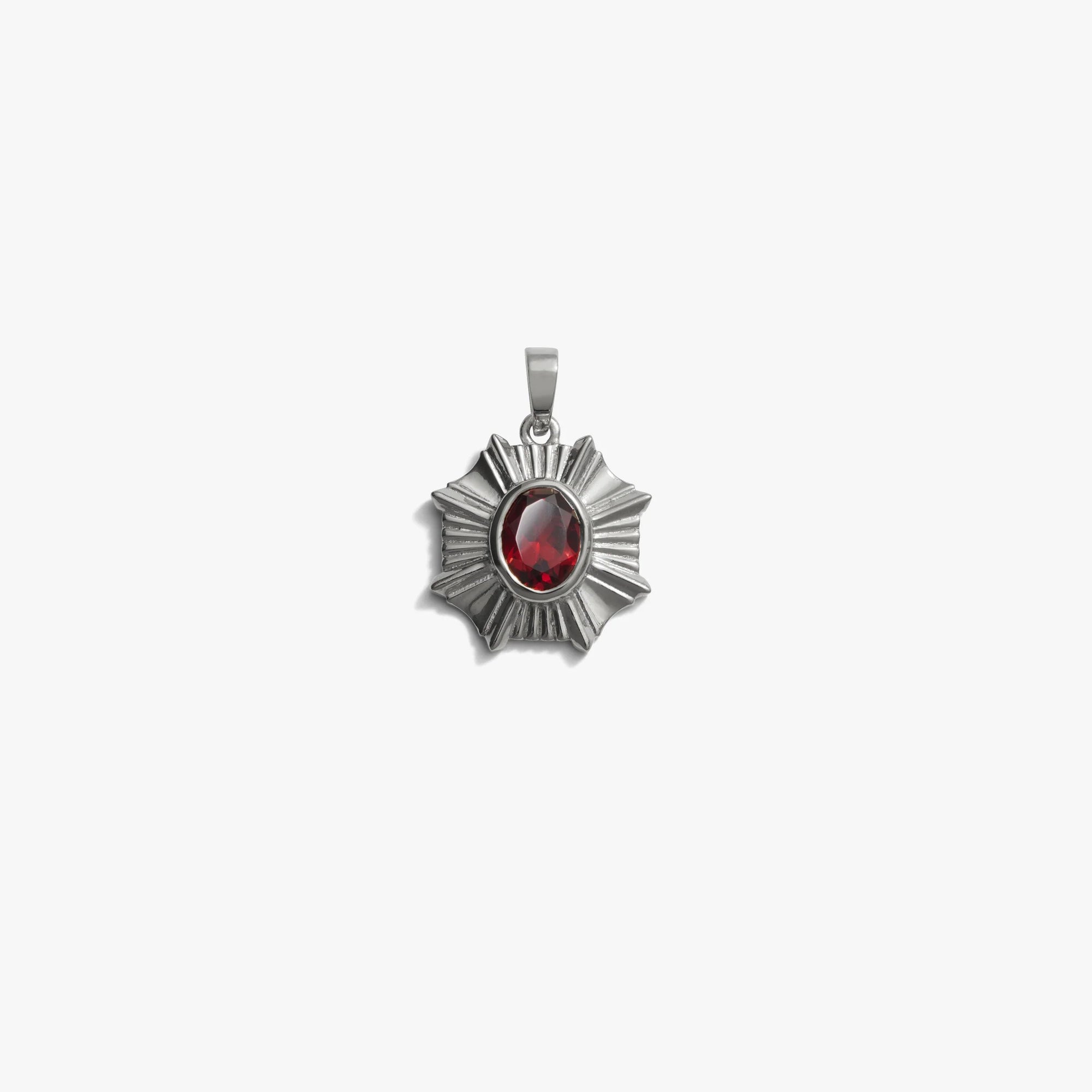 Awe Inspired Pendants Sterling Silver / Red Garnet Aura Pendant