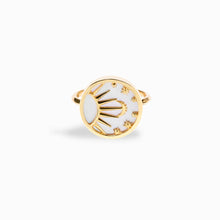 Celestial Mother of Pearl Ring | 14K Yellow Gold Vermeil