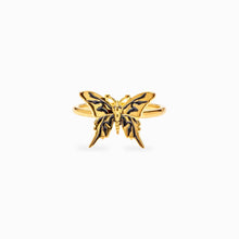 Awe Inspired Rings 14K Yellow Gold Vermeil / 4 Dark Butterfly Ring