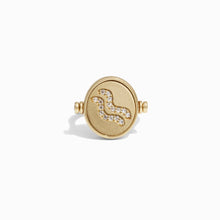 Aquarius & Air Flip Ring | 14K Yellow Gold Vermeil