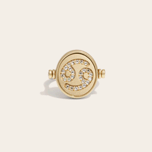 Cancer & Water Flip Ring | 14K Yellow Gold Vermeil