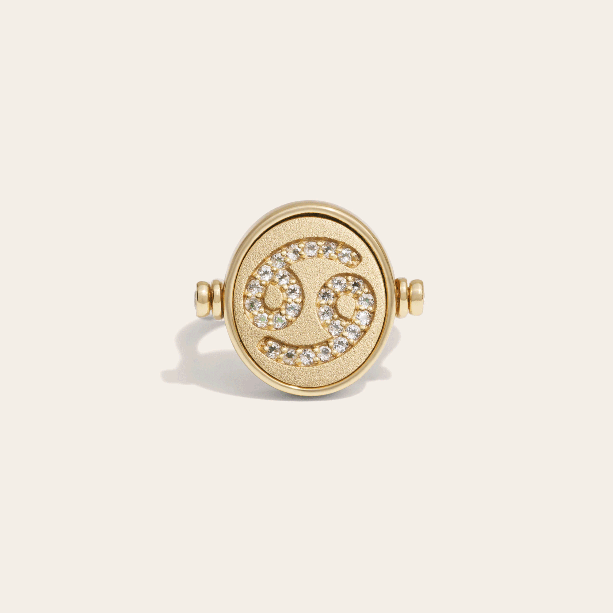 Cancer & Water Flip Ring | 14K Yellow Gold Vermeil