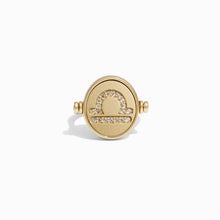 Libra & Air Flip Ring | 14K Yellow Gold Vermeil
