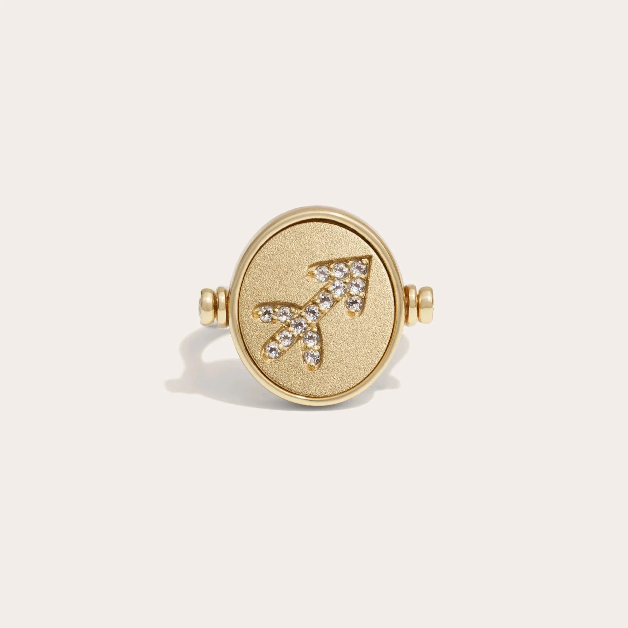 Sagittarius & Fire Flip Ring | 14K Yellow Gold Vermeil