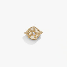 Awe Inspired Rings 14K Yellow Gold Vermeil / 6 Starfish Moonstone Ring