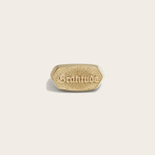 Gratitude Affirmation Ring | 14K Yellow Gold Vermeil