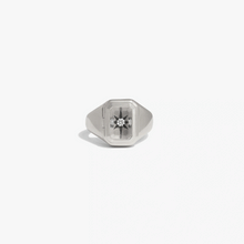 Awe Inspired Rings 925 Sterling Silver / 6 Crystal Photo Locket Ring