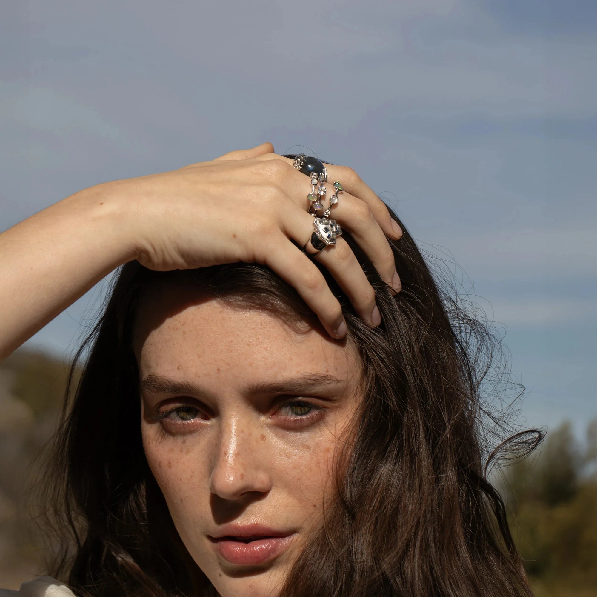 Blue Radiant Heart Ring | Sterling Silver