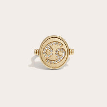 Cancer & Water Flip Ring | 14K Yellow Gold Vermeil