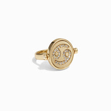 Cancer & Water Flip Ring | 14K Yellow Gold Vermeil