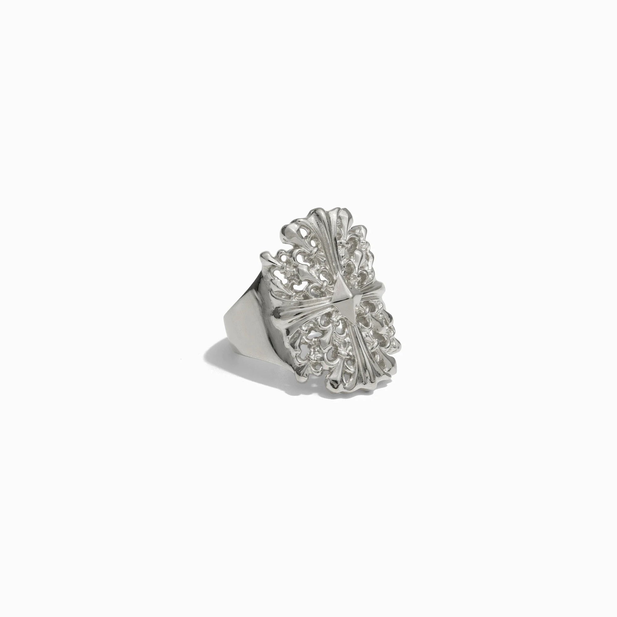 Cross Shield Ring | Sterling Silver