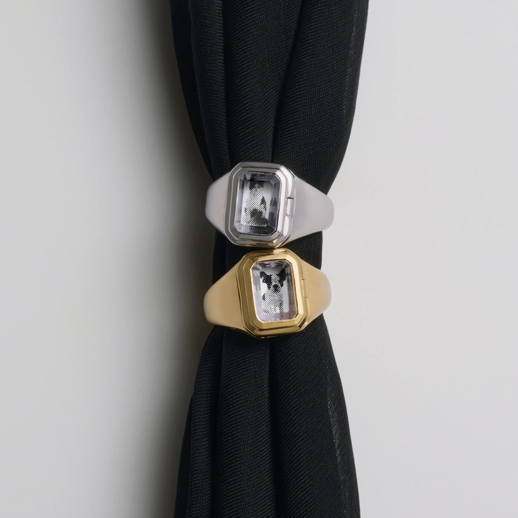 Awe Inspired Rings Crystal Photo Locket Ring
