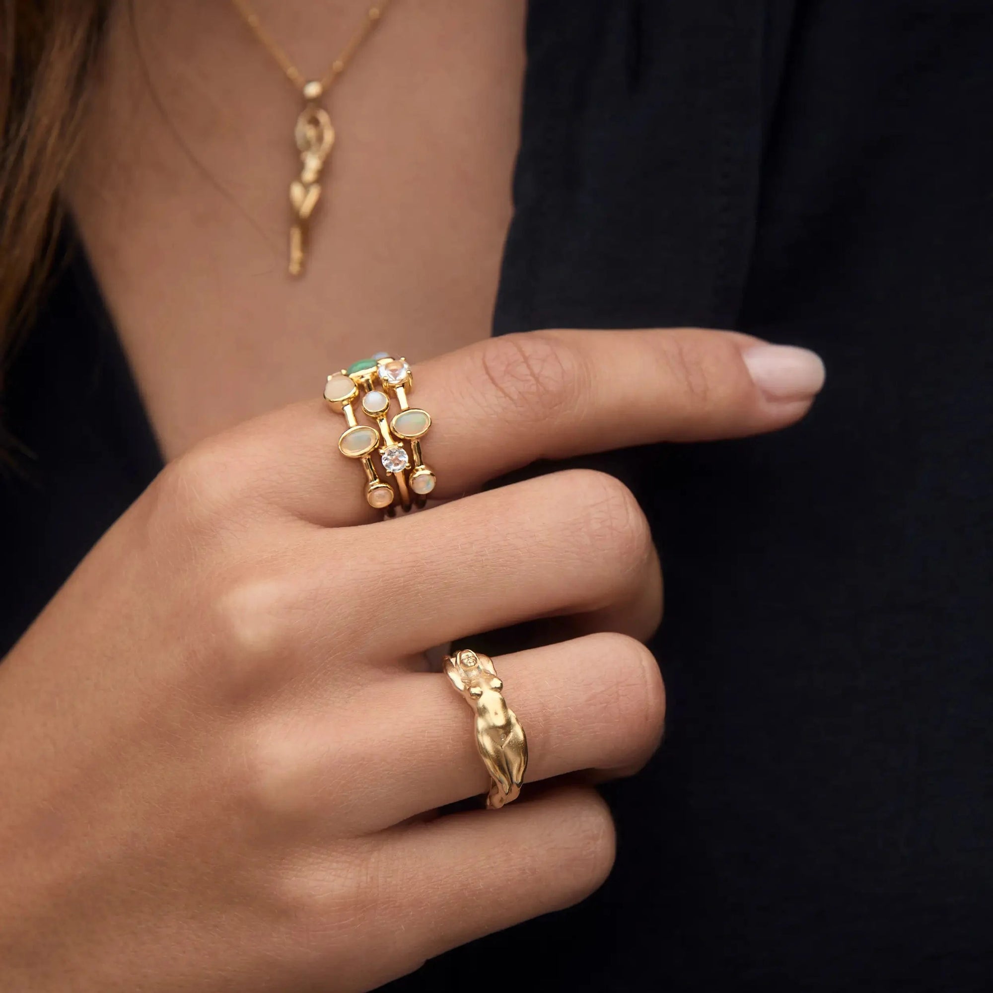Divine Feminine Ring | 14K Yellow Gold Vermeil