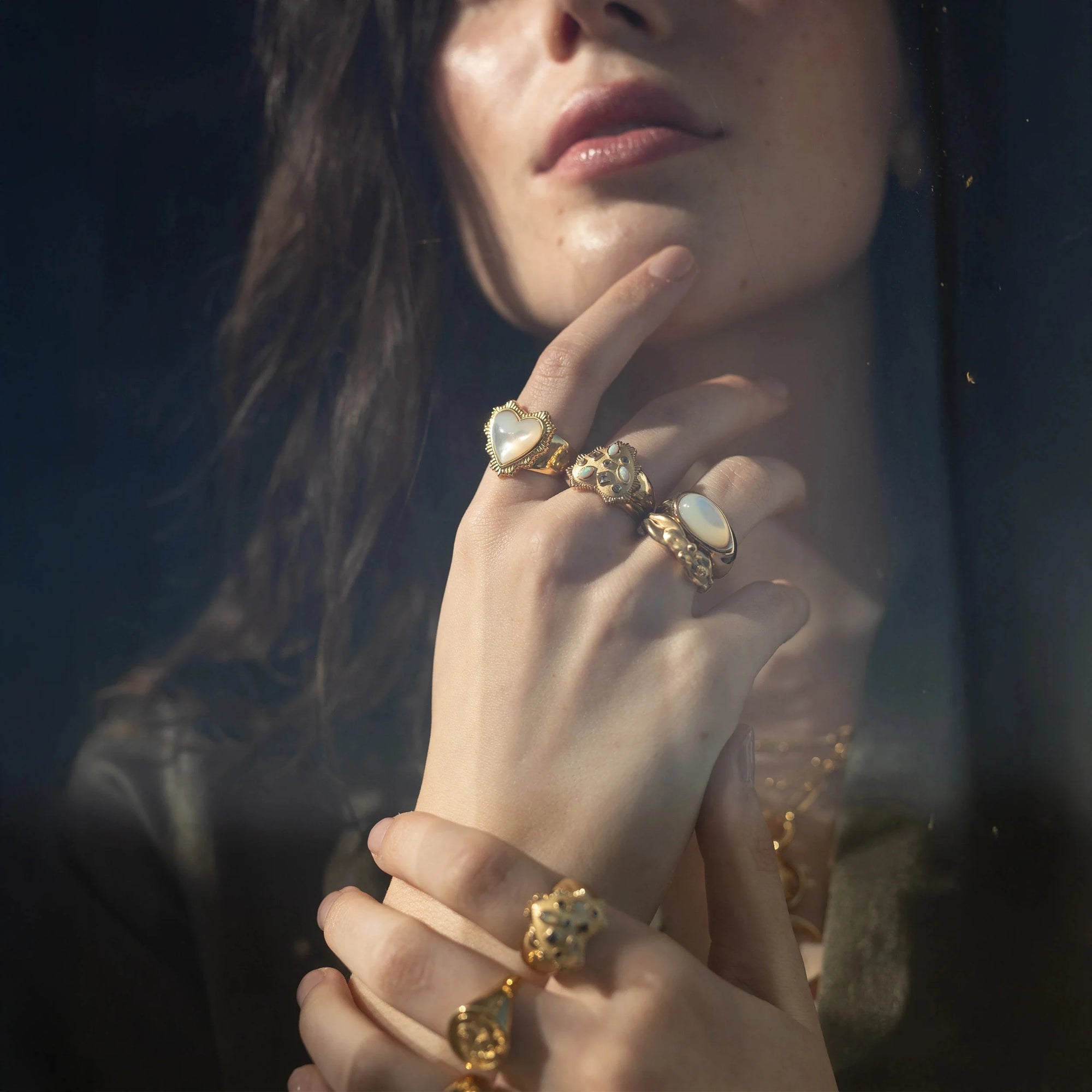 Awe Inspired  Rings White Radiant Heart Ring